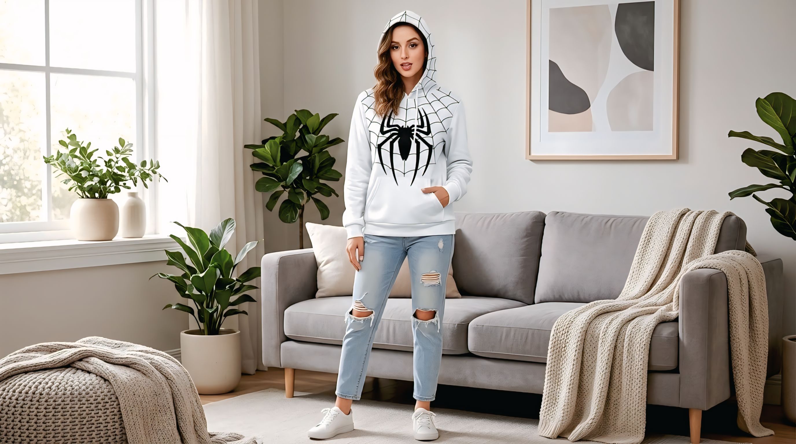 Spiderman Ladies Hoodie – Premium Fleece Cotton Winter Wear_img_6