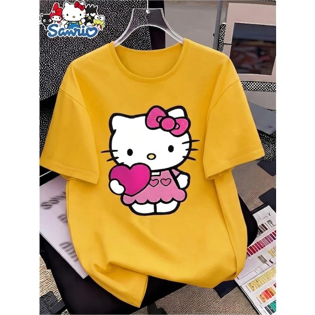 Ladies Drop Shoulder T-Shirt for Women – 100% Pure Cotton Cartoon Print_img_5