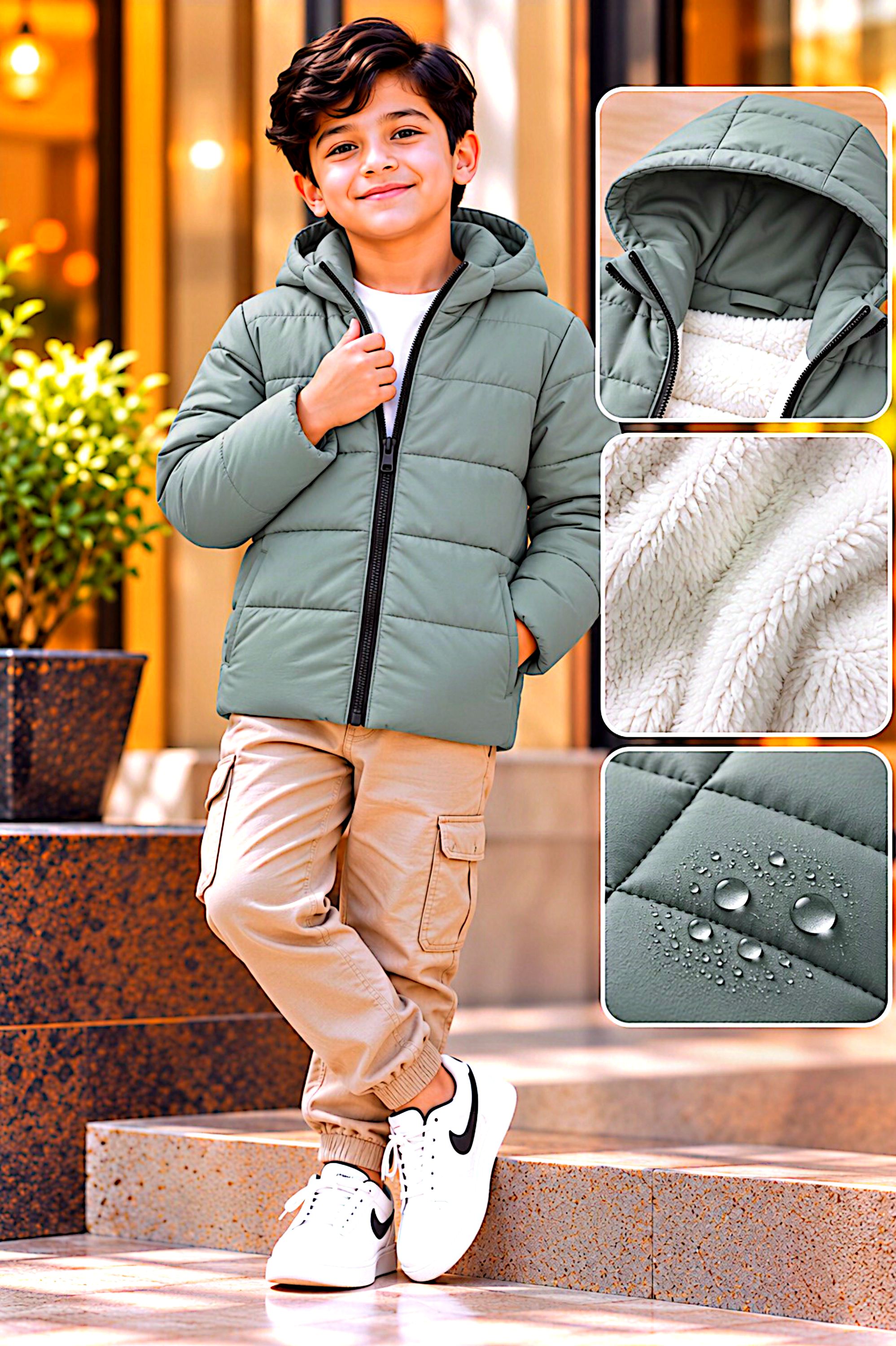 বাচ্চাদের প্রিমিয়াম শেরপা প্যাডিং জ্যাকেট | Premium Kids Winter Jacket_img_2