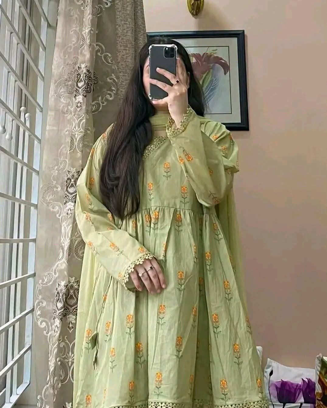 Dragon Three Piece for Women – Premium Cotton Afsan Print & Embroidery Work_img_1