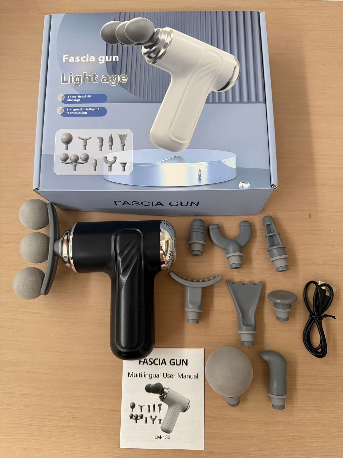 Multifunctional Fascia Massage Gun – 1 Head & 3 Head_img_6
