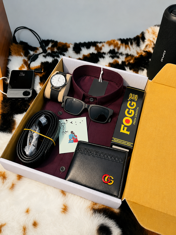 Stylish Men's Shirt Combo Gift Box – 6-in-1 Set_img_8