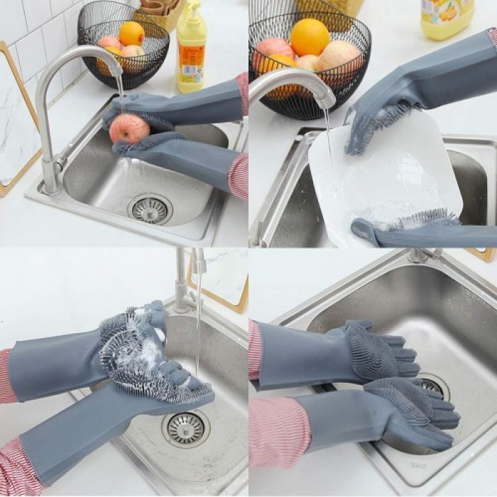 Multi-Purpose Silicone Cleaning Gloves – Dishwashing & Home Cleaning Gloves_img_1