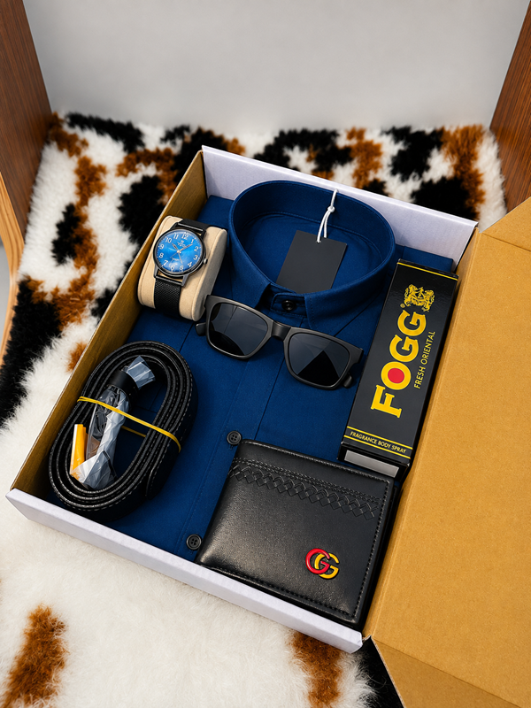 Stylish Men's Shirt Combo Gift Box – 6-in-1 Set_img_0