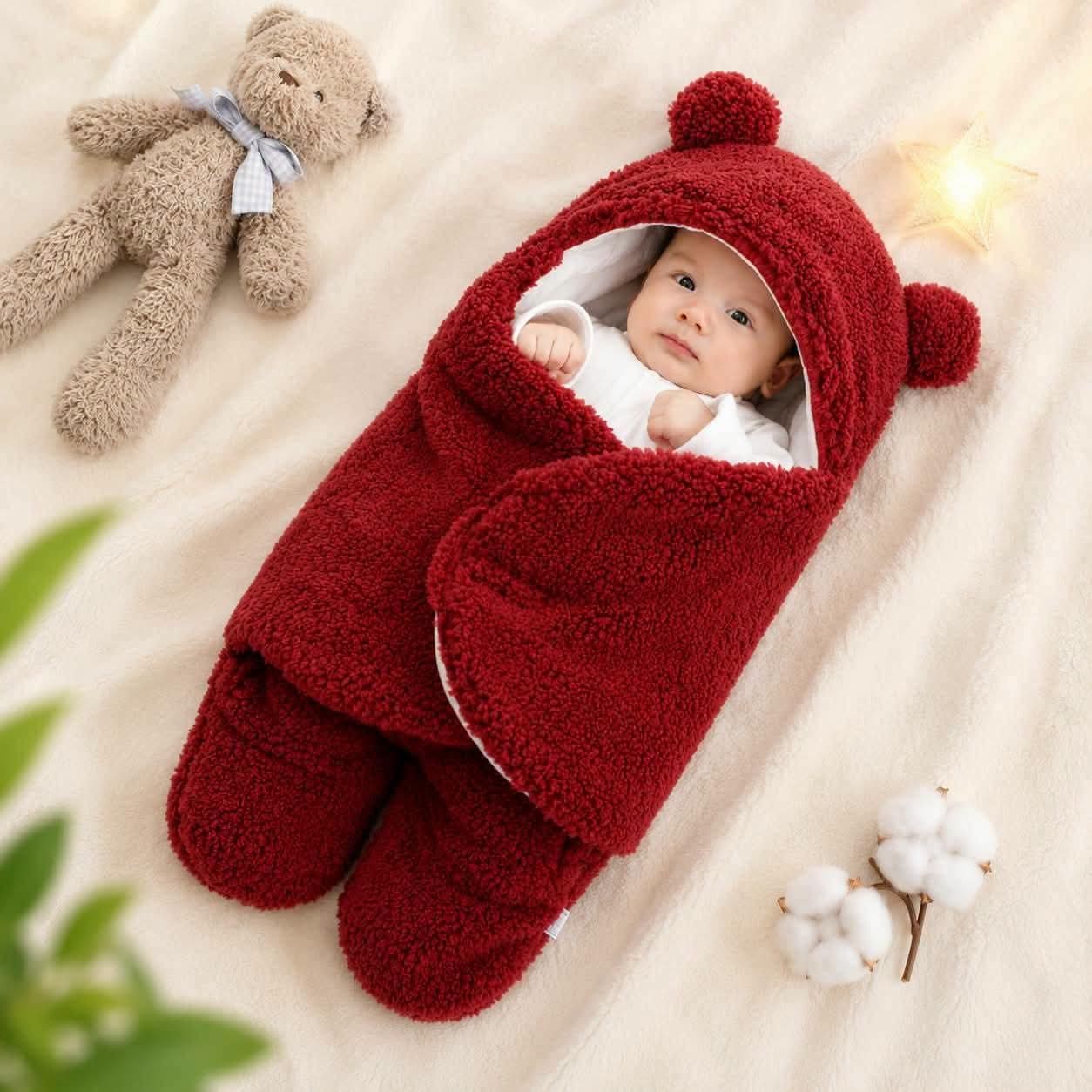 Baby Bear Sleeping Bag – Soft & Warm Baby Blanket (0–10 Months)_img_3