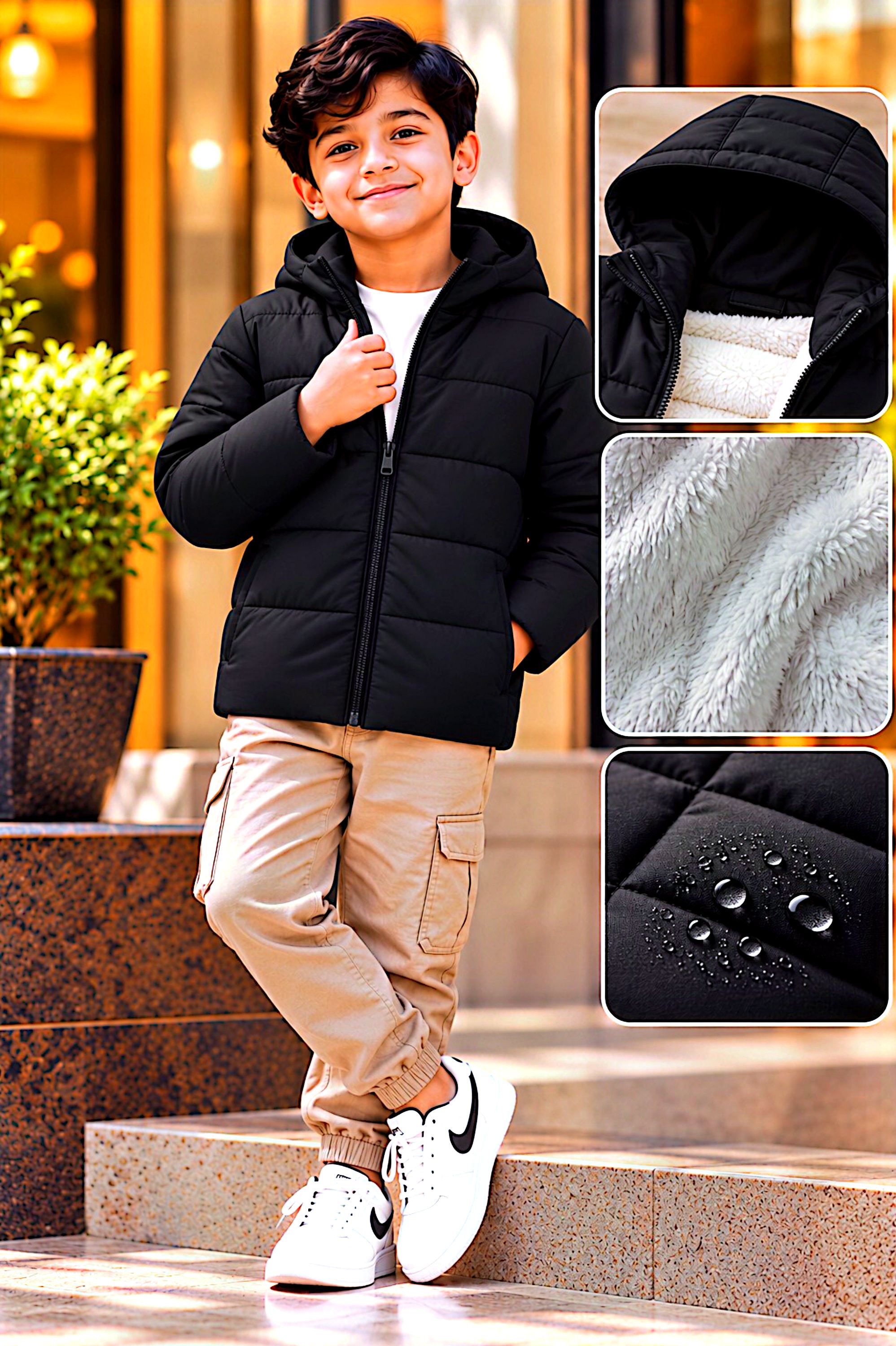 বাচ্চাদের প্রিমিয়াম শেরপা প্যাডিং জ্যাকেট | Premium Kids Winter Jacket
