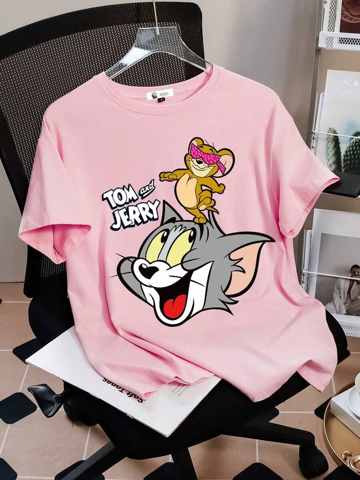 Ladies Drop Shoulder T-Shirt for Women – 100% Pure Cotton Cartoon Print_img_11