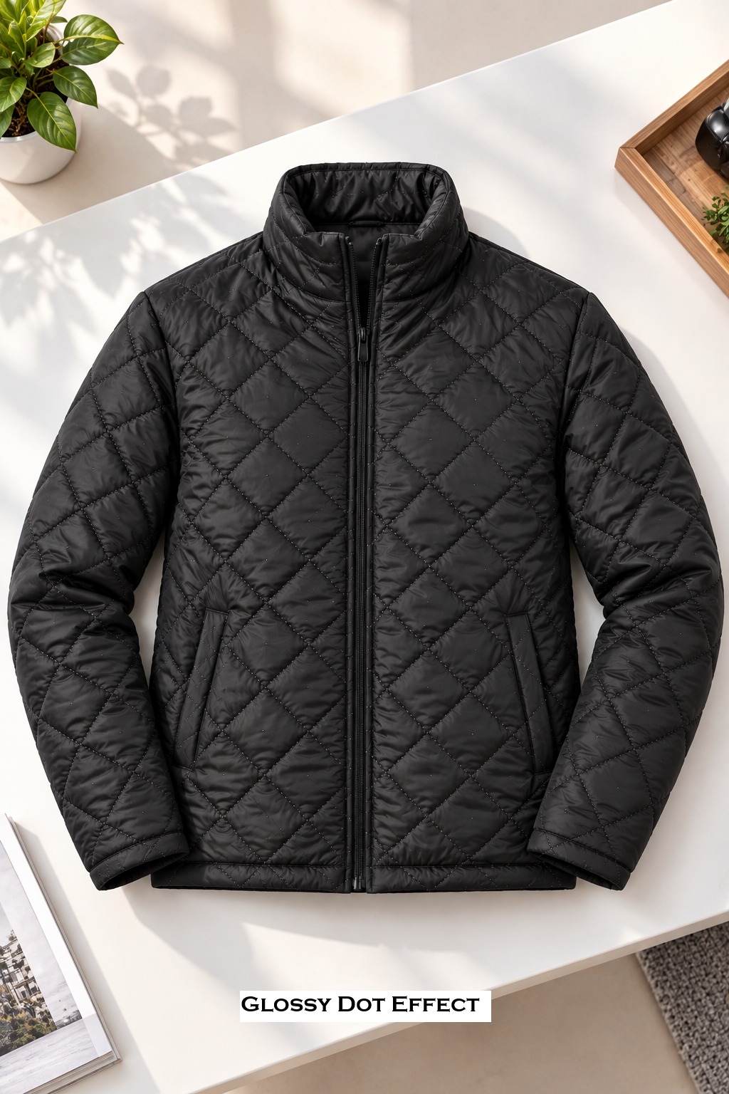 Premium Diamond Quilted Padding Jacket for Men | Glossy Winter Jacket_img_2