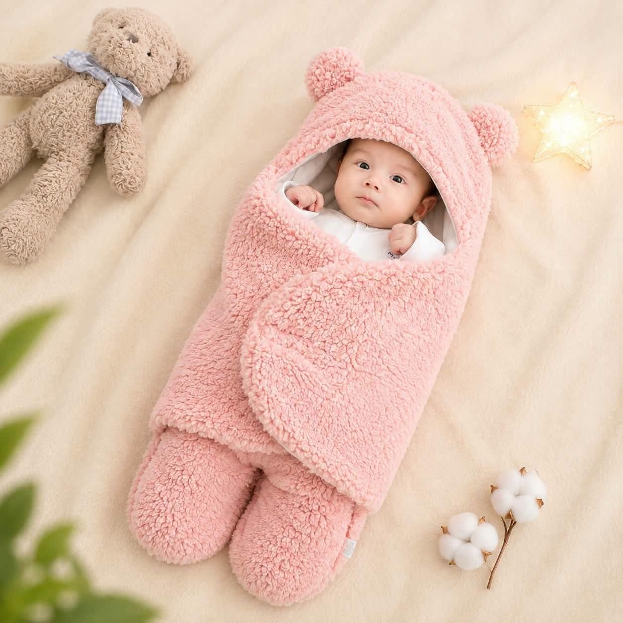 Baby Bear Sleeping Bag – Soft & Warm Baby Blanket (0–10 Months)_img_2