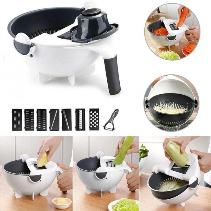 in 1 Magic Multi-Functional Vegetable Cutter with Rotate Drain Basket_img_2