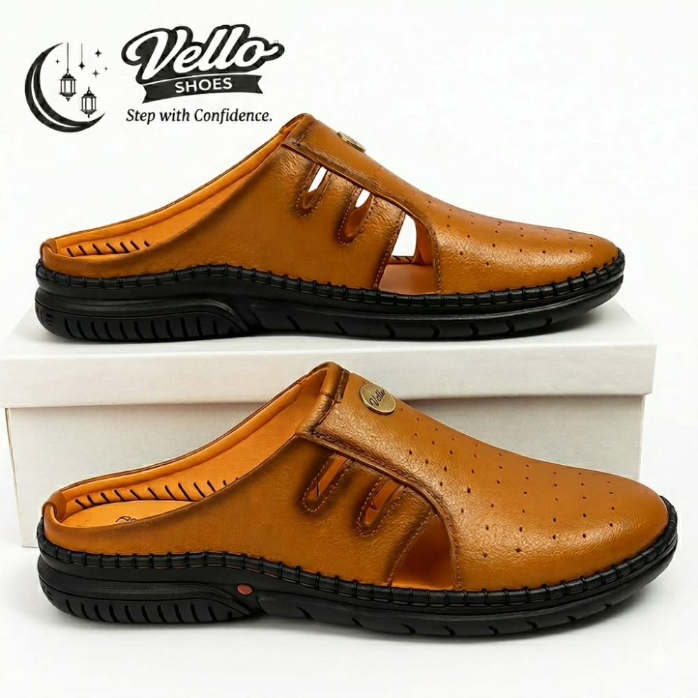 Vello Premium Tan Brown Fisherman Sandals for Men | ভেলো স্টাইলিশ স্যান্ডেল