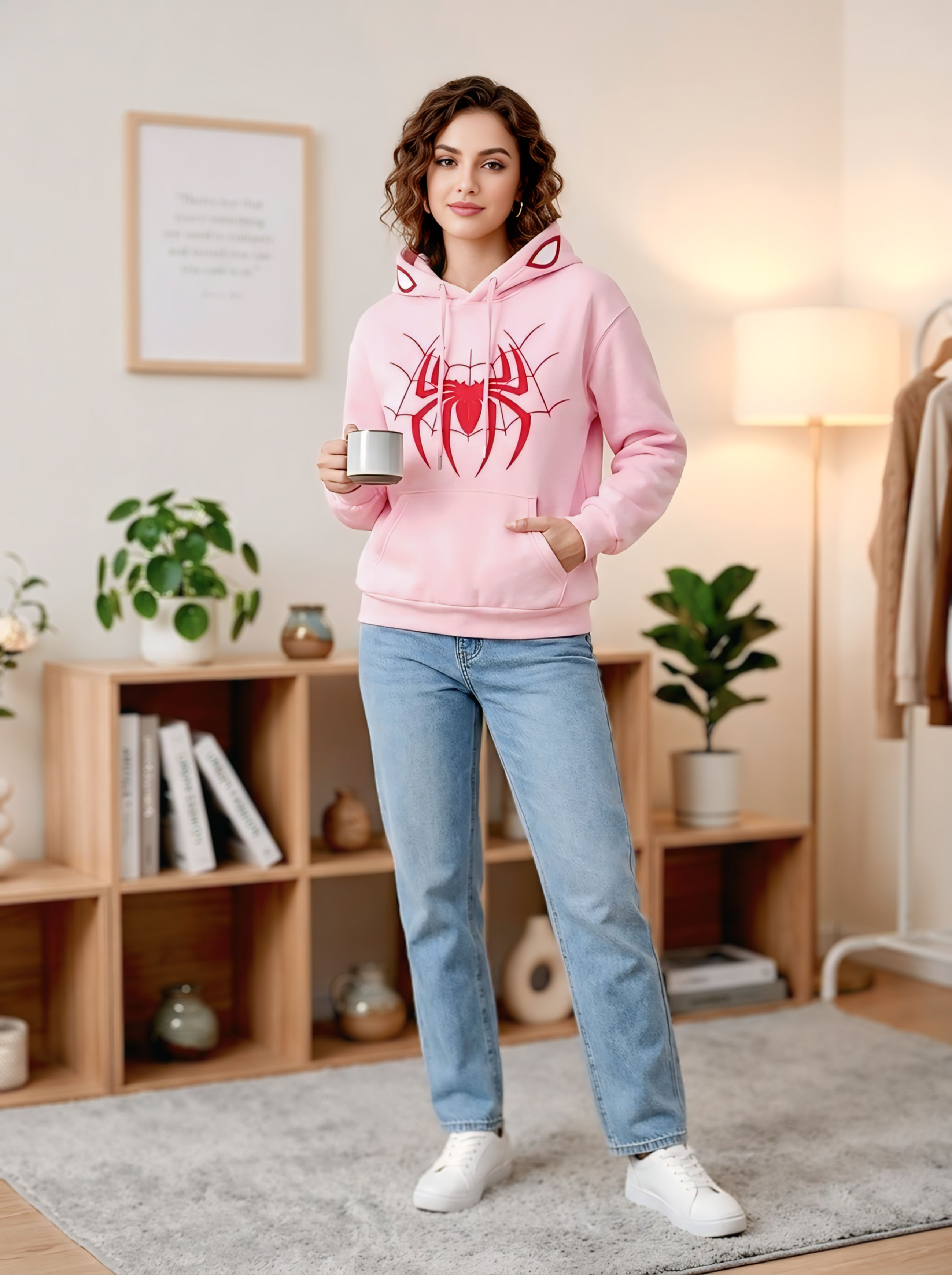 Spiderman Ladies Hoodie – Premium Fleece Cotton Winter Wear_img_2