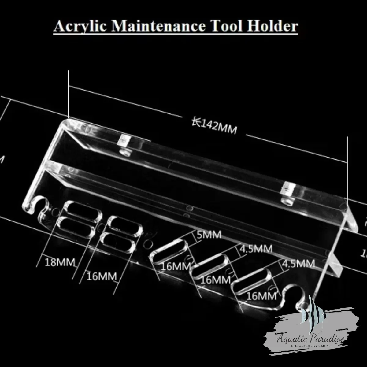 MUFAN Acrylic Maintenance Aquarium Tools Holder