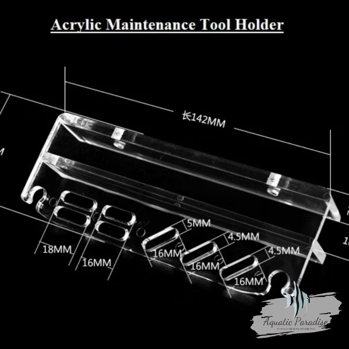 MUFAN Acrylic Maintenance Aquarium Tools Holder