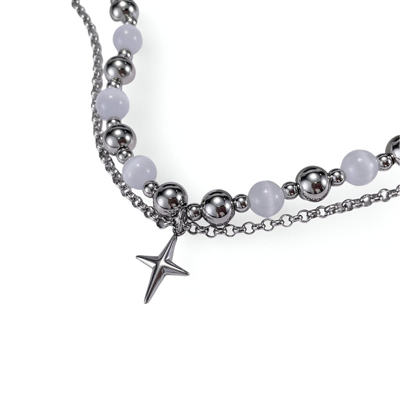 Stainless Steel and Cat's Eye Bracelet for Men - Image 4