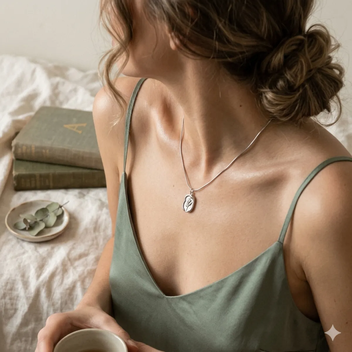 Vintage Tulip Molten Pendant Necklace - Image 5