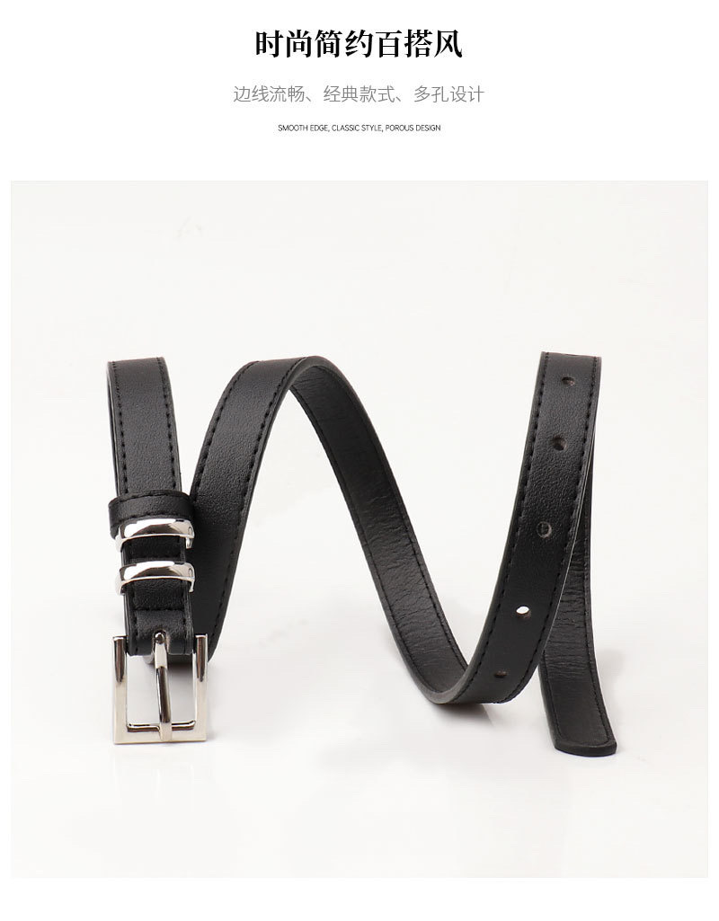 sleek black KACHEEG faux leather belt - Image 5
