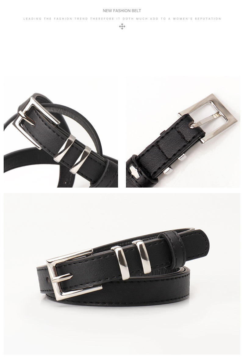 sleek black KACHEEG faux leather belt - Image 4