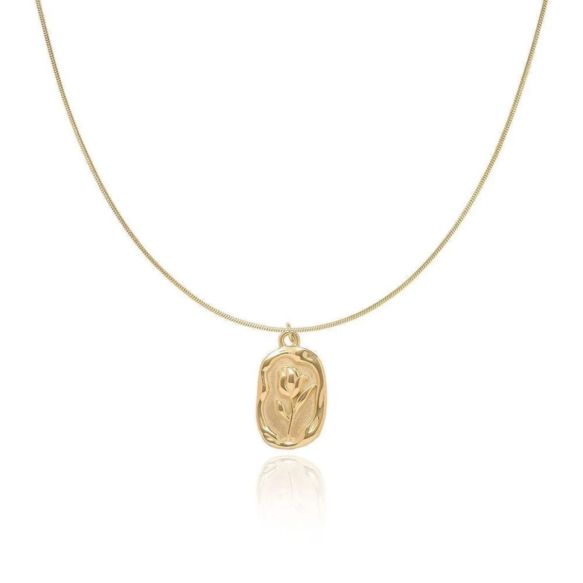 Vintage Tulip Molten Pendant Necklace - Image 7