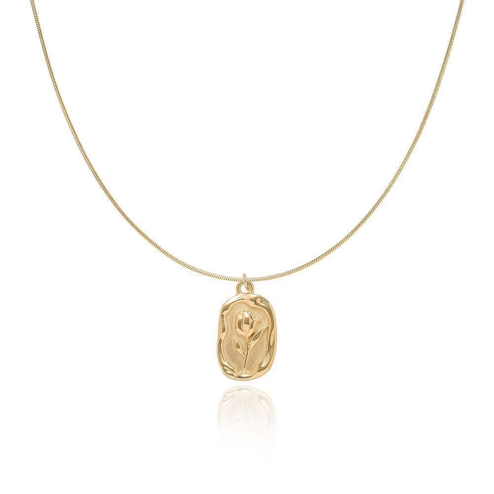 Vintage Tulip Molten Pendant Necklace - Image 7