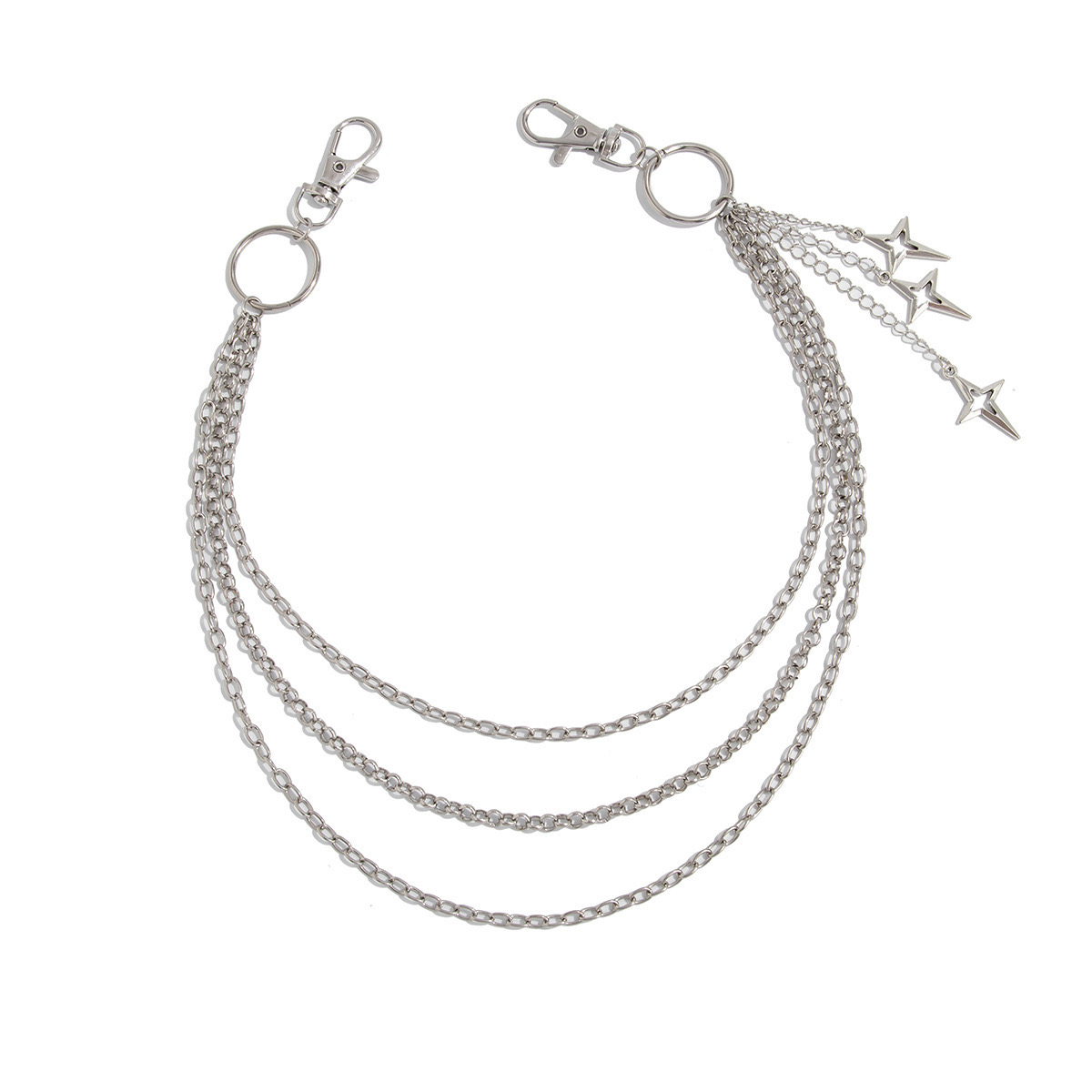 Layered Star Charm Wallet Chain - Image 4
