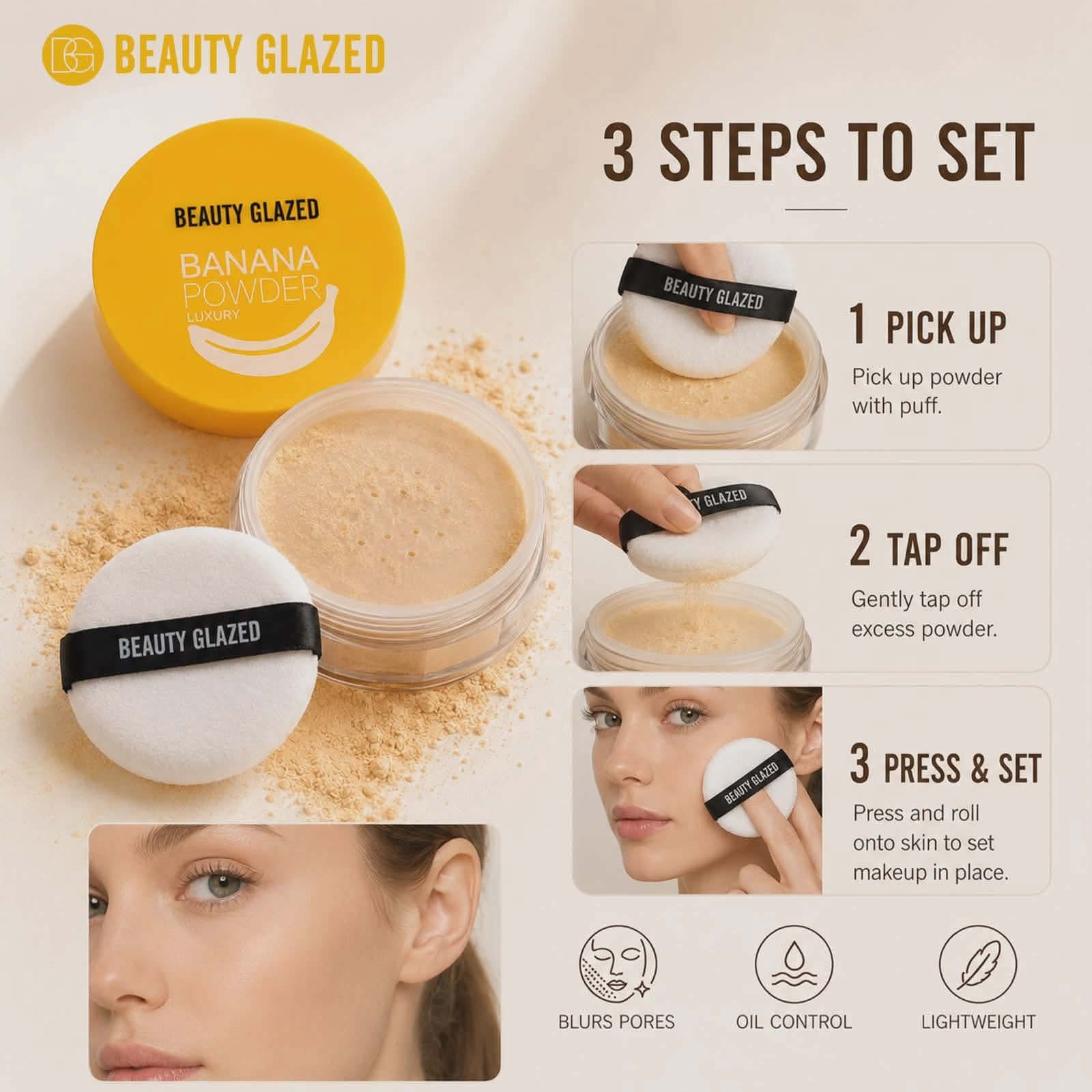 Beauty Glazed Banana Luxury Loose Powder_img_3