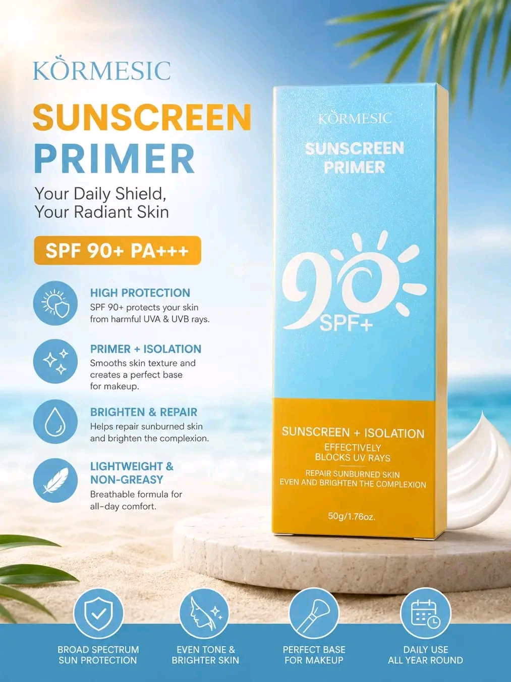 KORMESIC Sunscreen Primer SPF 90+_img_1