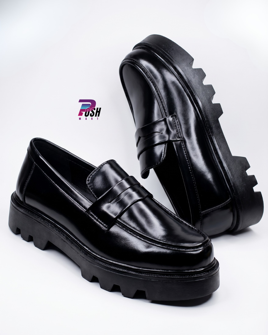 Posh HIgh Heel Chunky Shoes (Black)