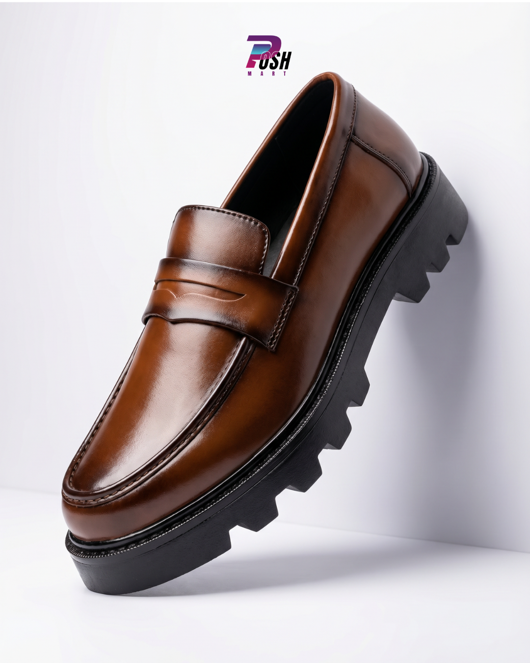 Posh High Heel Penny Chunky Loafer (Chocolate)_img_2