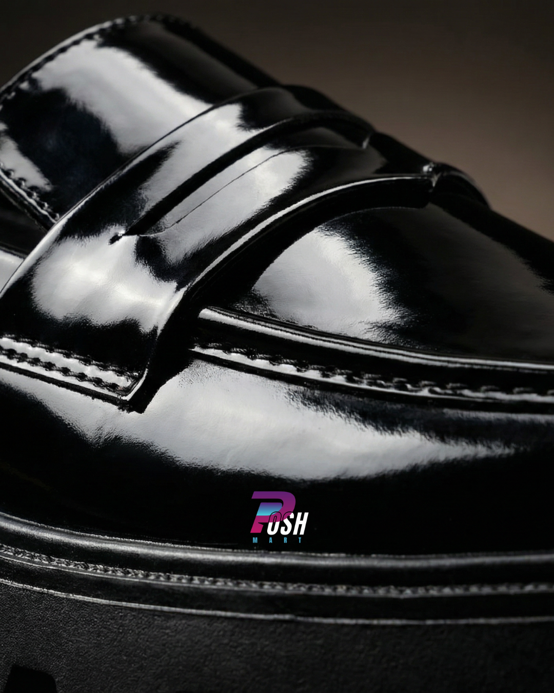 Glossy Black Penny Chunky Loafer_img_6