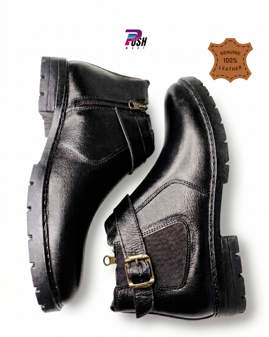 100% GENUINE COW LEATHER HIGH NECK CHELSEA BOOT_img_3