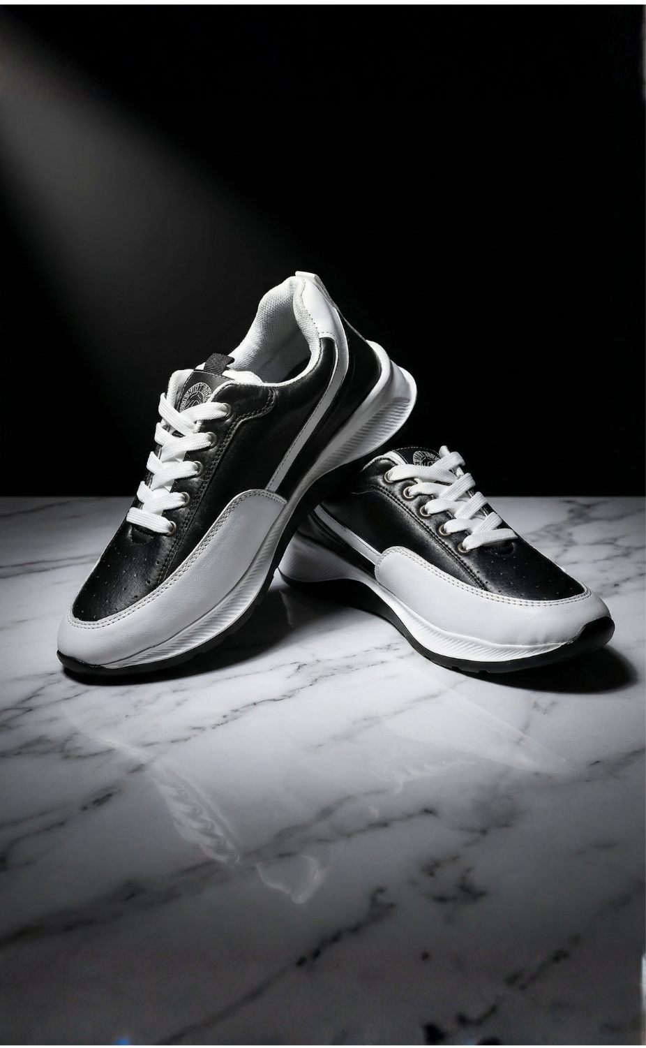 Ultra-Lite Premium Sneakers: Soft-Sole Black & White_img_3