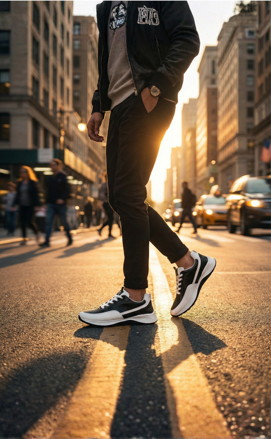 Ultra-Lite Premium Sneakers: Soft-Sole Black & White_img_2