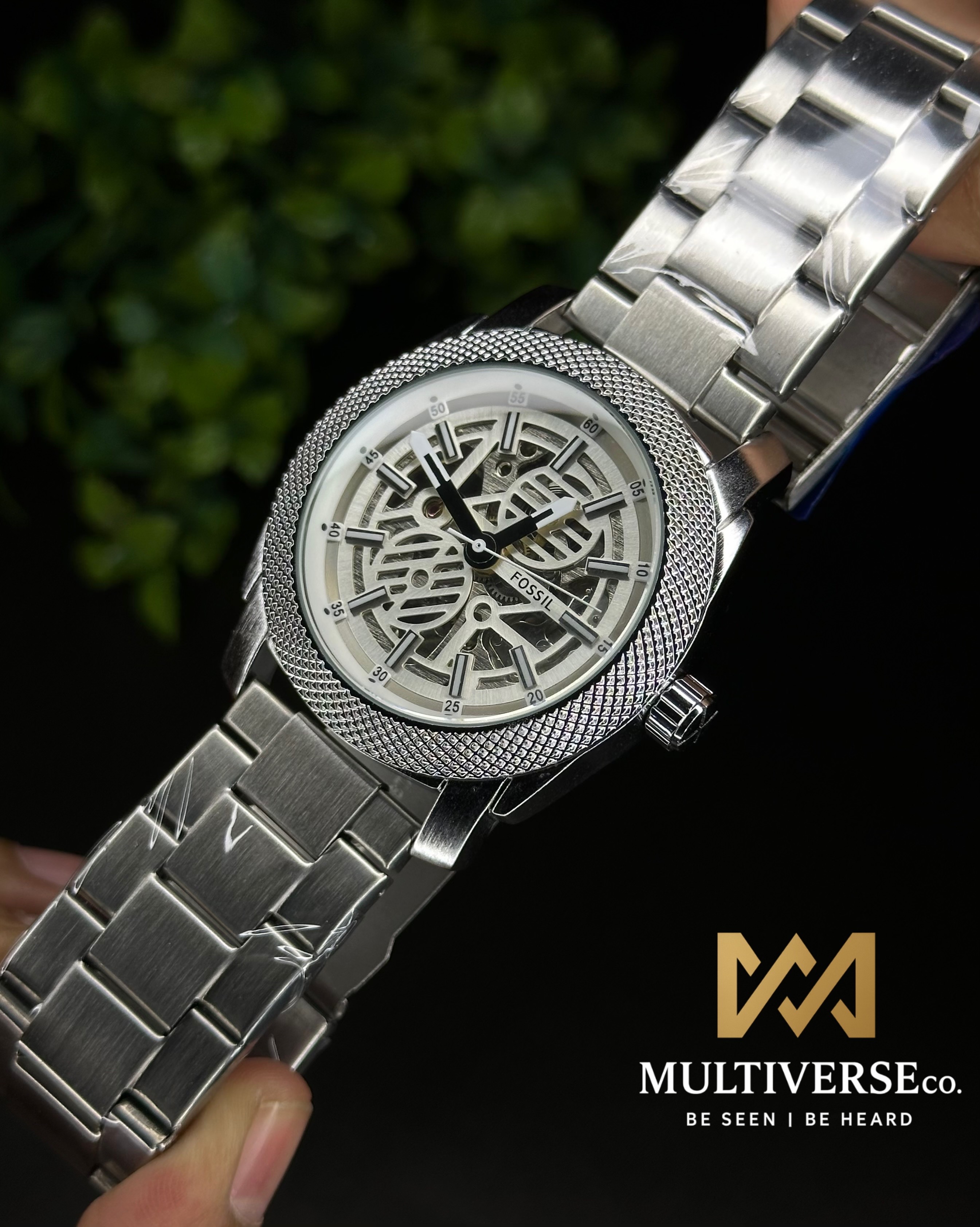 FOSSIL MACHINE AUTOMATIC SKELETON SILVER CASE (SEMI AAA)_img_3