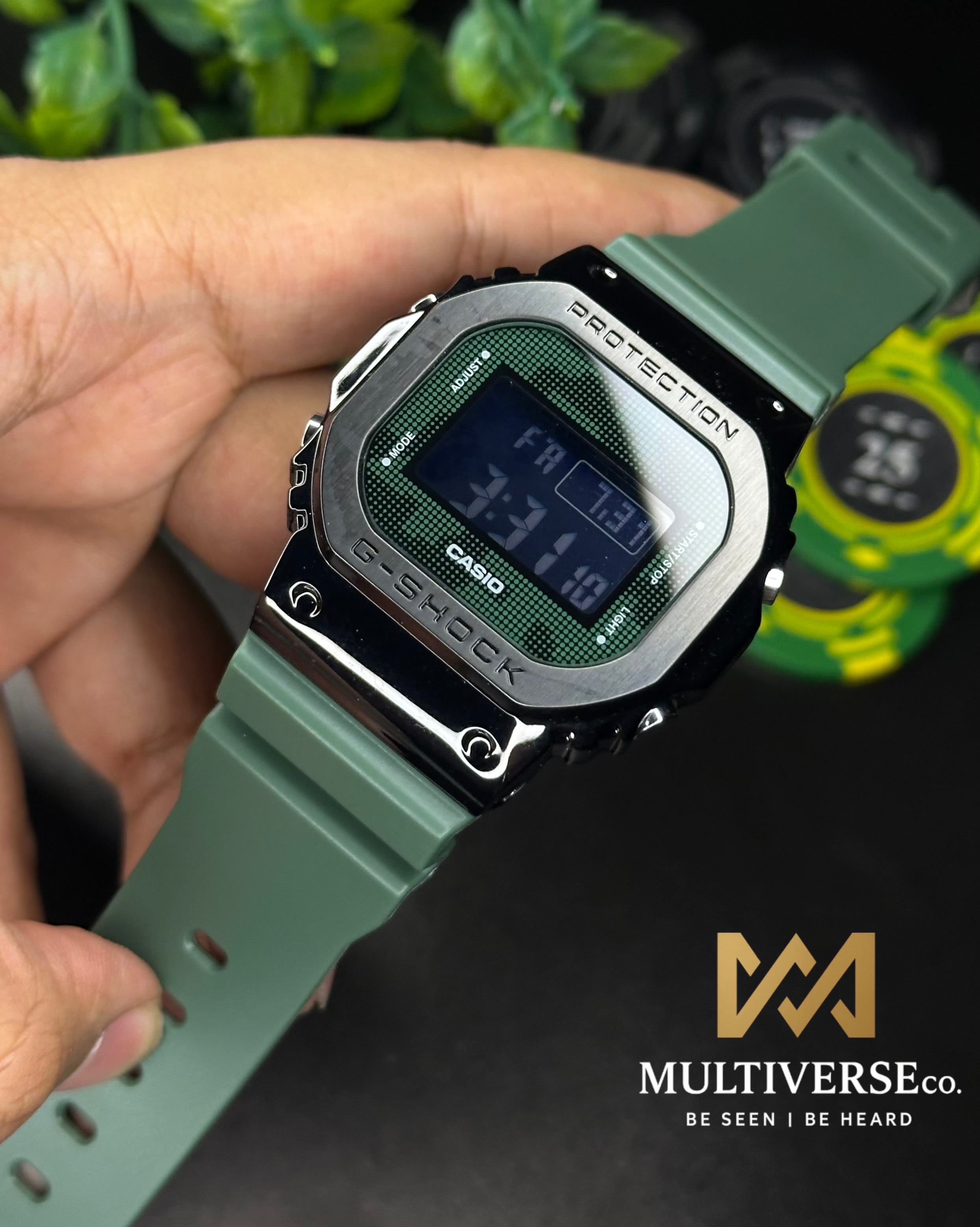 CASIO G-SHOCK | STEALTH METAL | GREEN BELT GREEN DIAL |