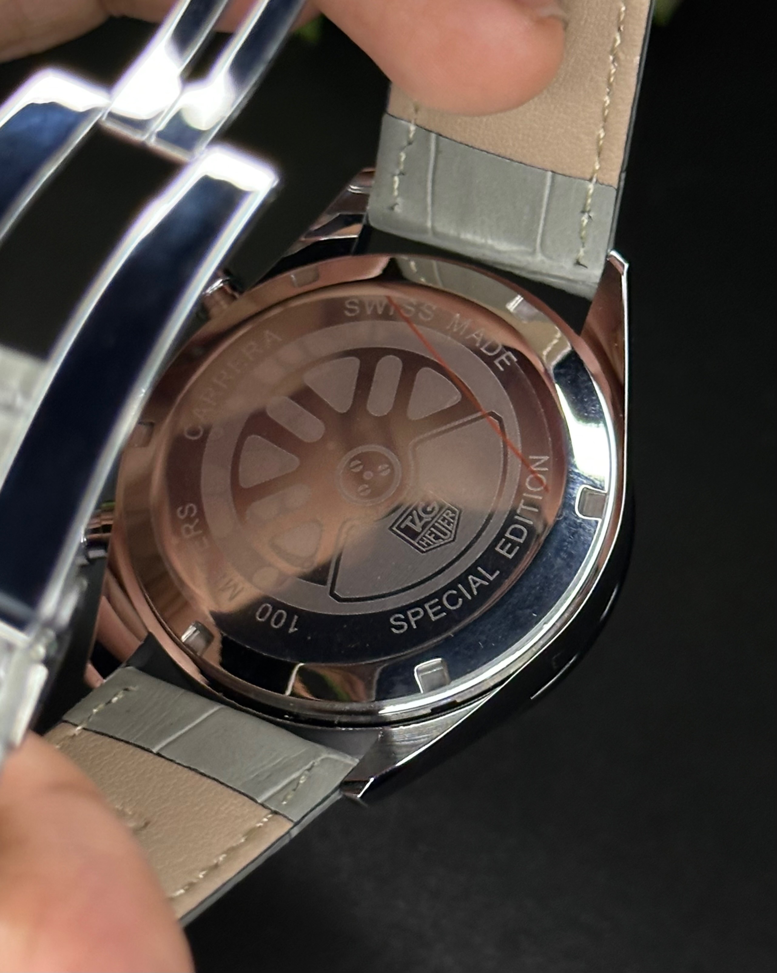 TAG HEUER CARRERA CHRONOGRAPH SILVER CASE GREY BELT GREY DIAL (AA)_img_4