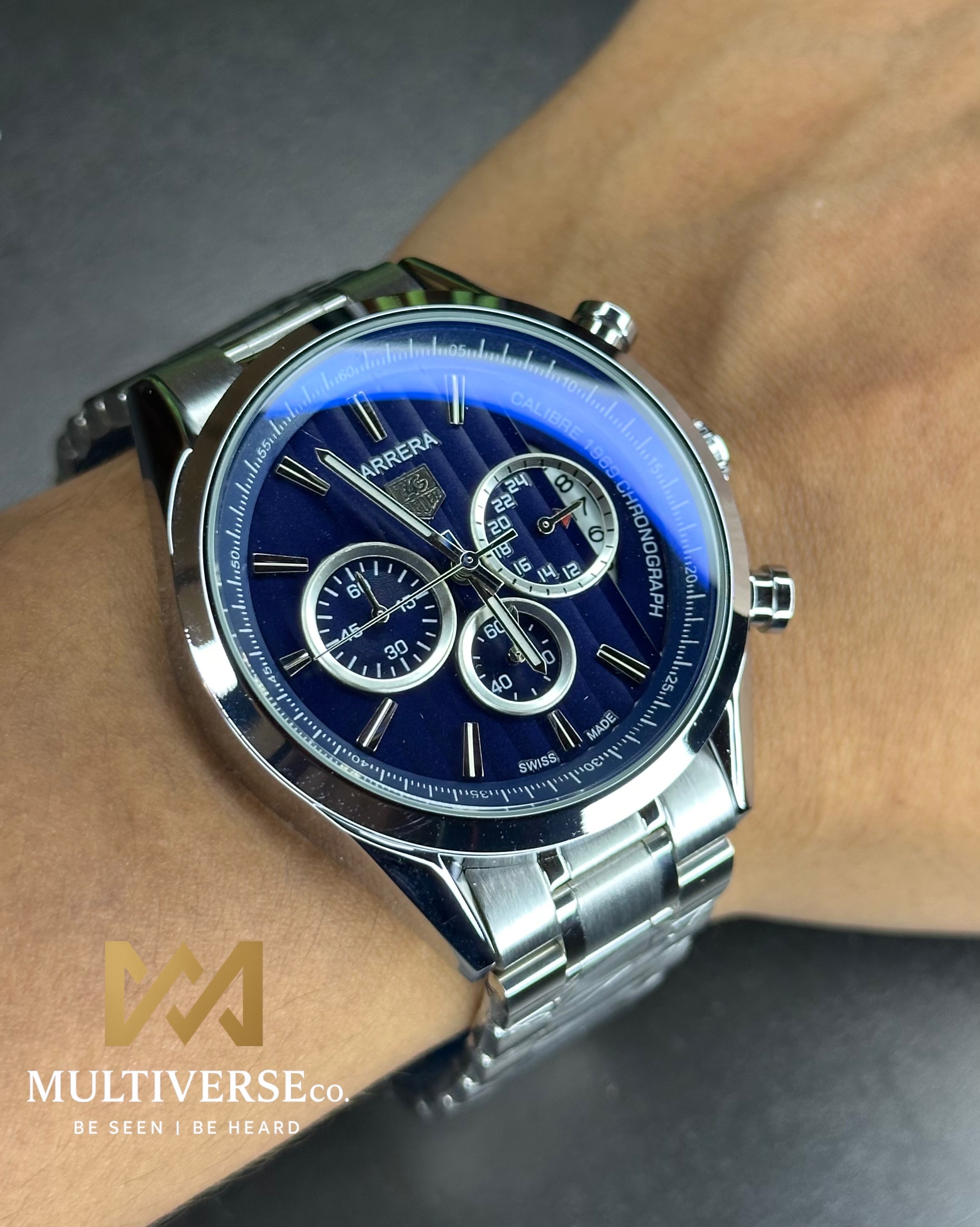 TAG HEUER CARRERA CALIBRE 1969 BLUE DIAL CHRONOGRAPH (AA)_img_10