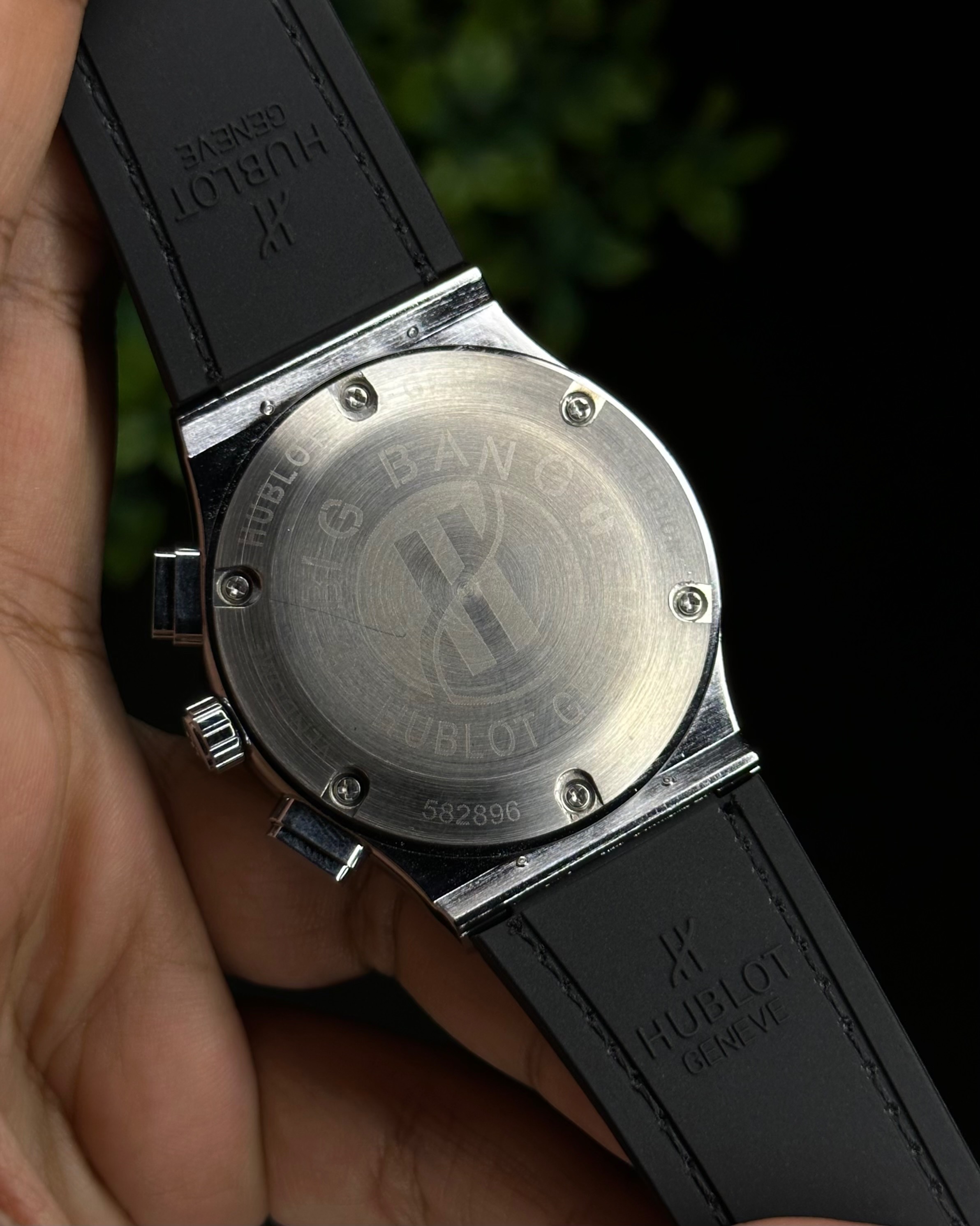 HUBLOT CLASSIC FUSION CHRONOGRAPH BROWN DIAL SILVER CASE BROWN BELT (AA)_img_6