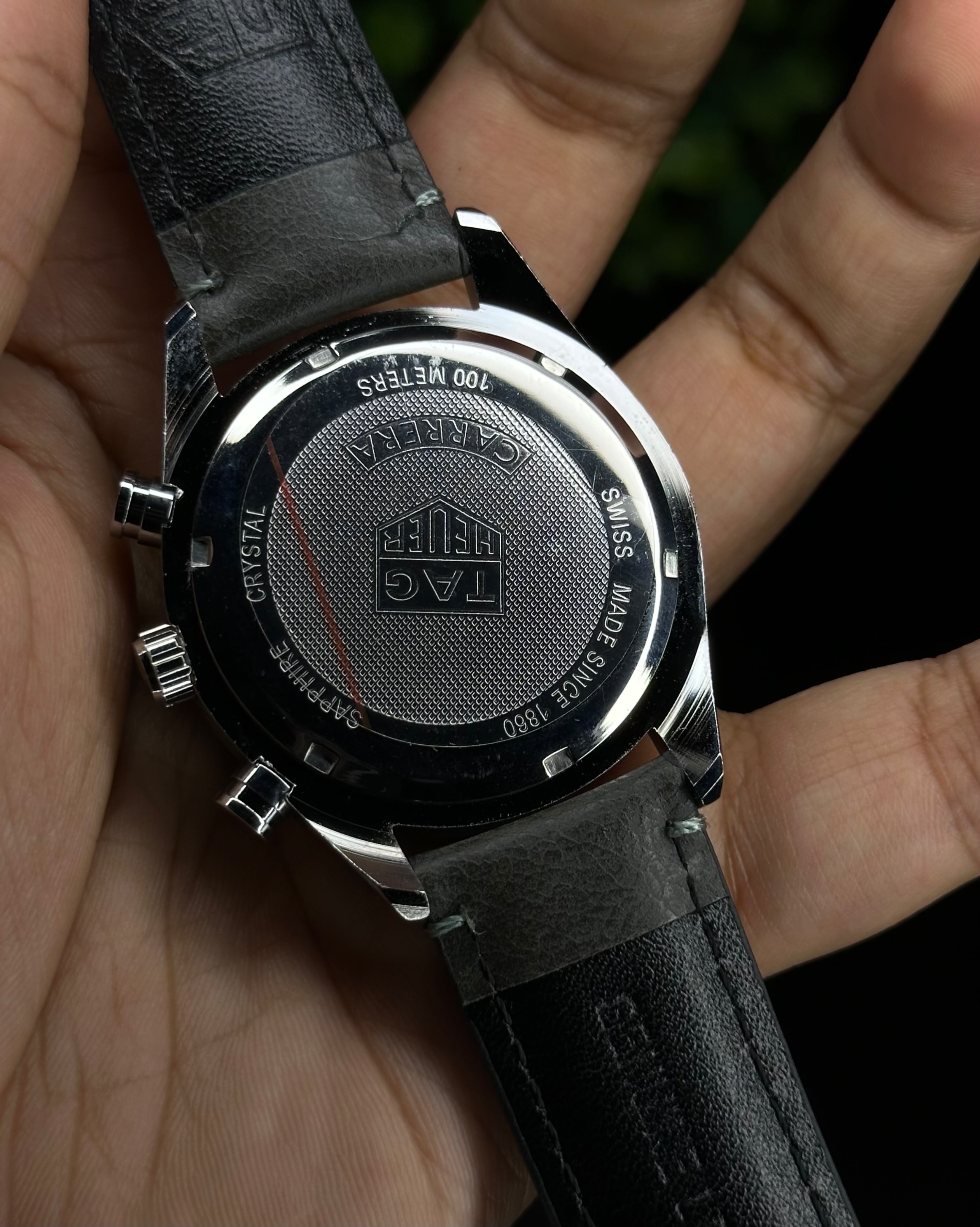 TAG HEUER CARRERA CHRONOGRAPH ASH DIAL GREY BELT (AA)_img_3