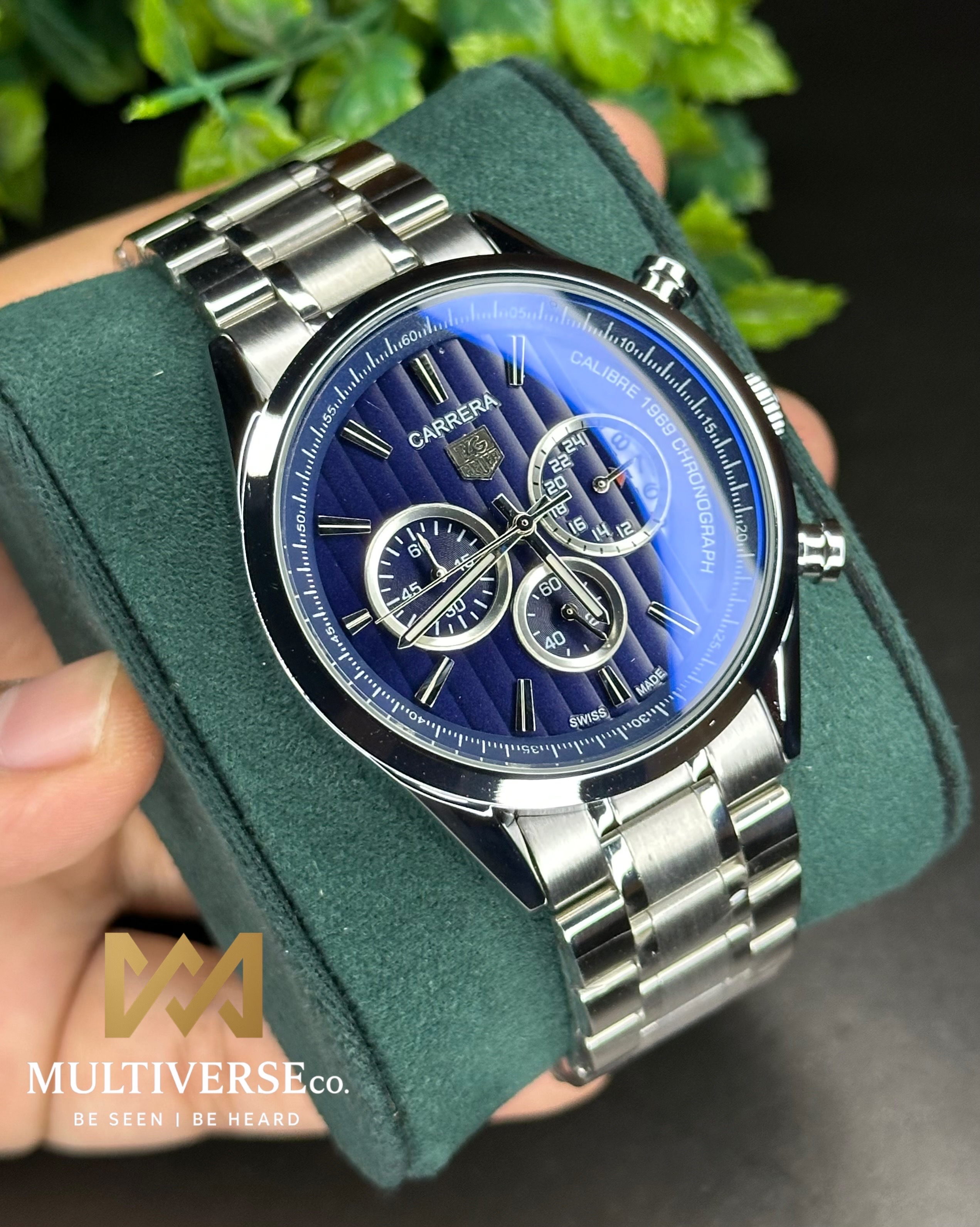 TAG HEUER CARRERA CALIBRE 1969 BLUE DIAL CHRONOGRAPH (AA)_img_0
