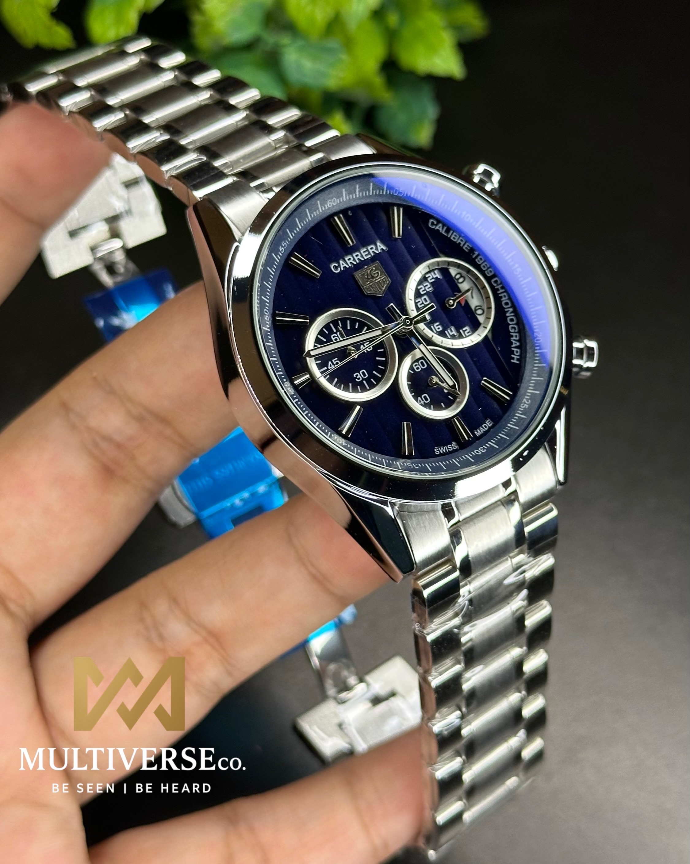 TAG HEUER CARRERA CALIBRE 1969 BLUE DIAL CHRONOGRAPH (AA)_img_3