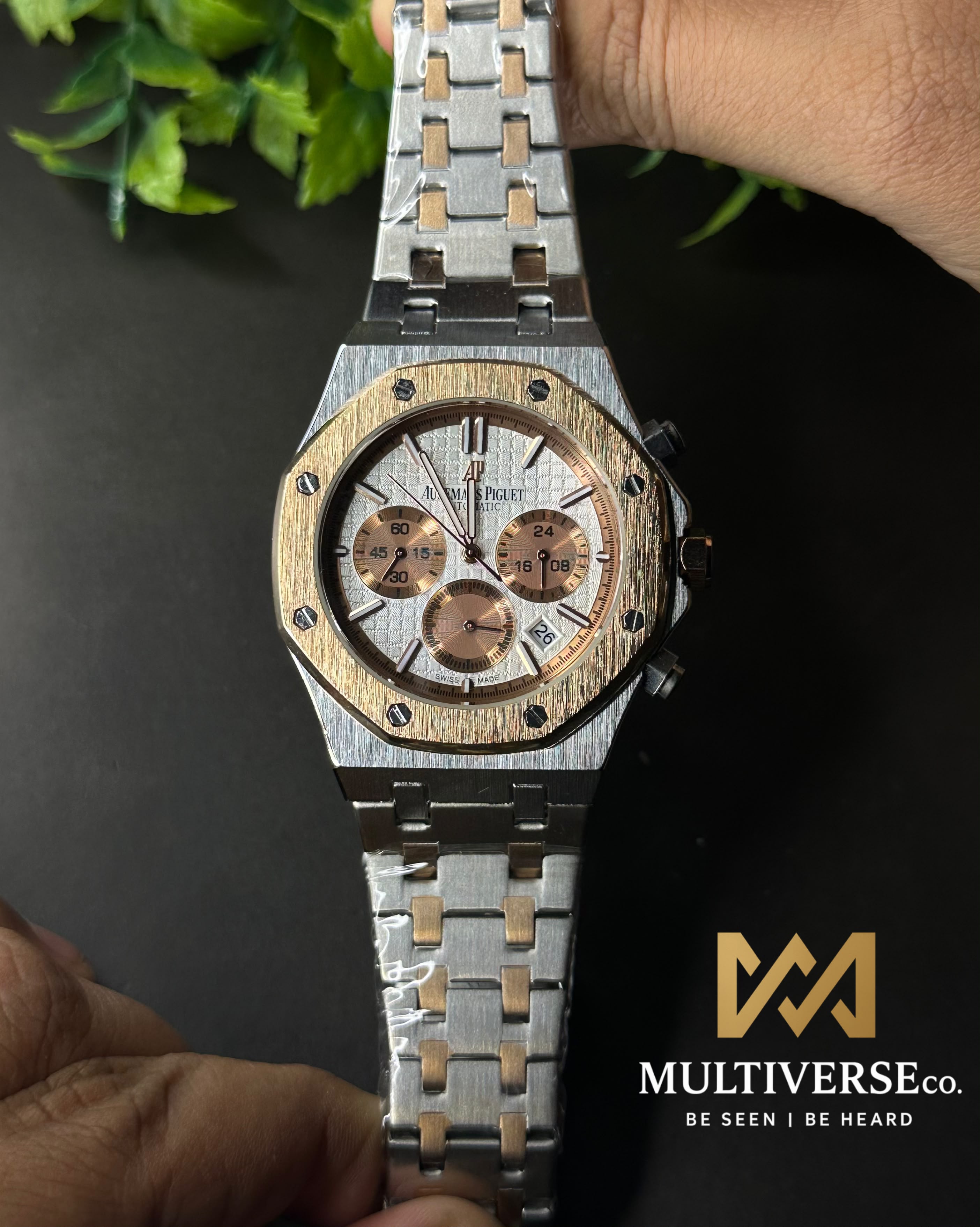 AP ROYAL OAK OFFSHORE CHRONOGRAPH TWO TONE WHITE DIAL WATCH_img_2