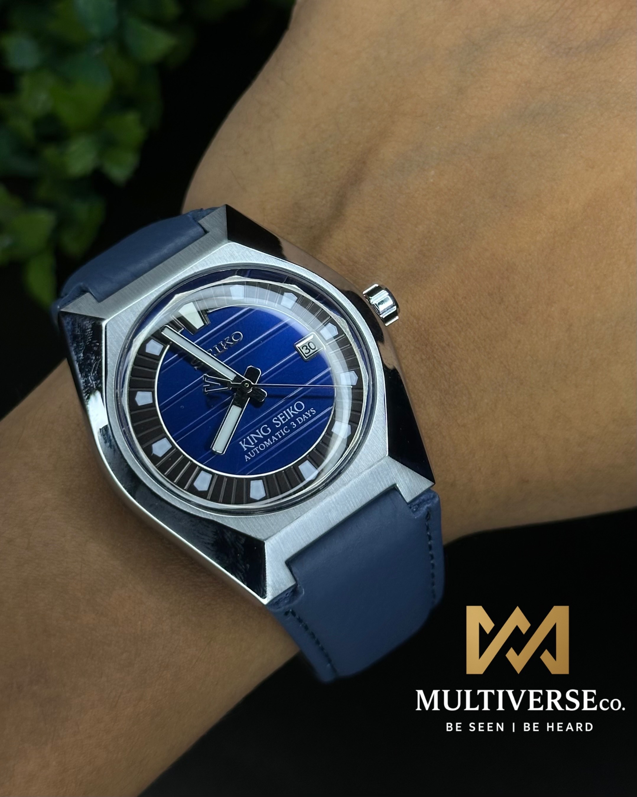 KING SEIKO HERITAGE AUTOMATIC BLUE DIAL BLUE BELT (SEMI AAA)_img_3