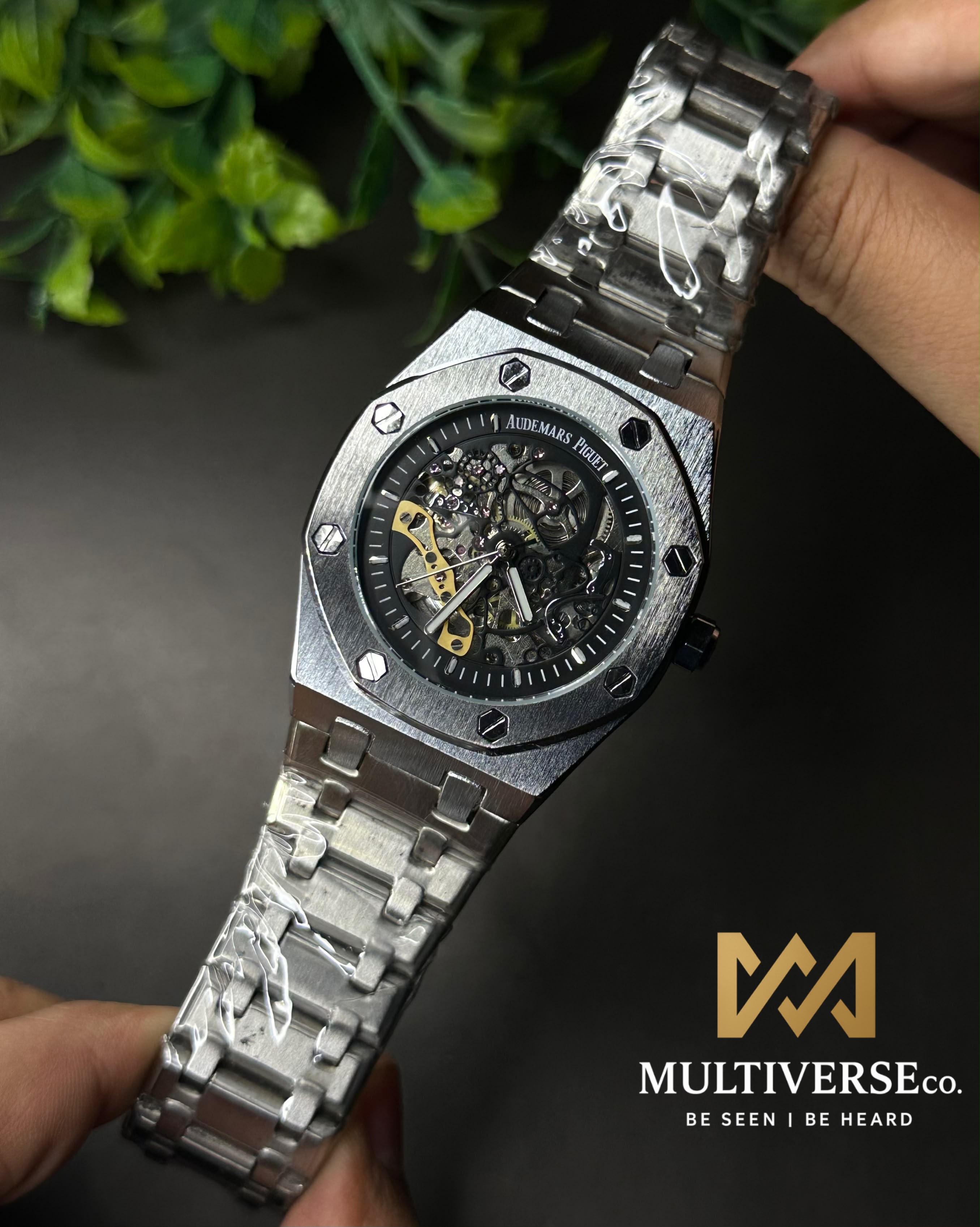 AP ROYAL OAK SKELETON SILVER CASE BLACK WATCH_img_0