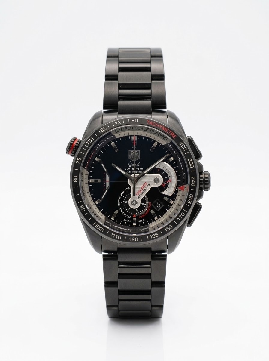 TAG HEUER GRAND CARRERA CALIBRE 36 FULL BLACK WATCH (AA)