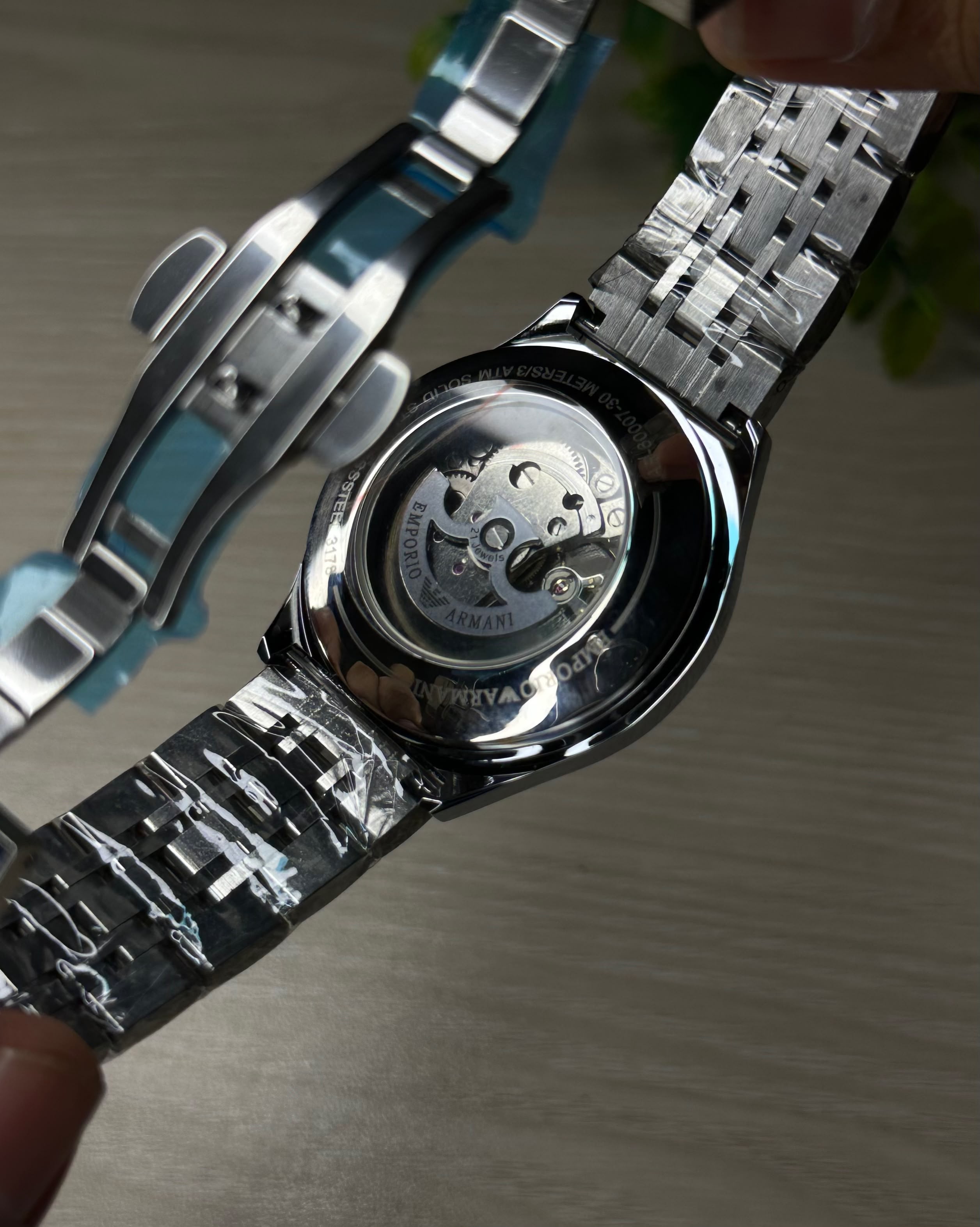 EMPORIO ARMANI SKELETON WHITE DIAL SILVER TONE WATCH_img_5
