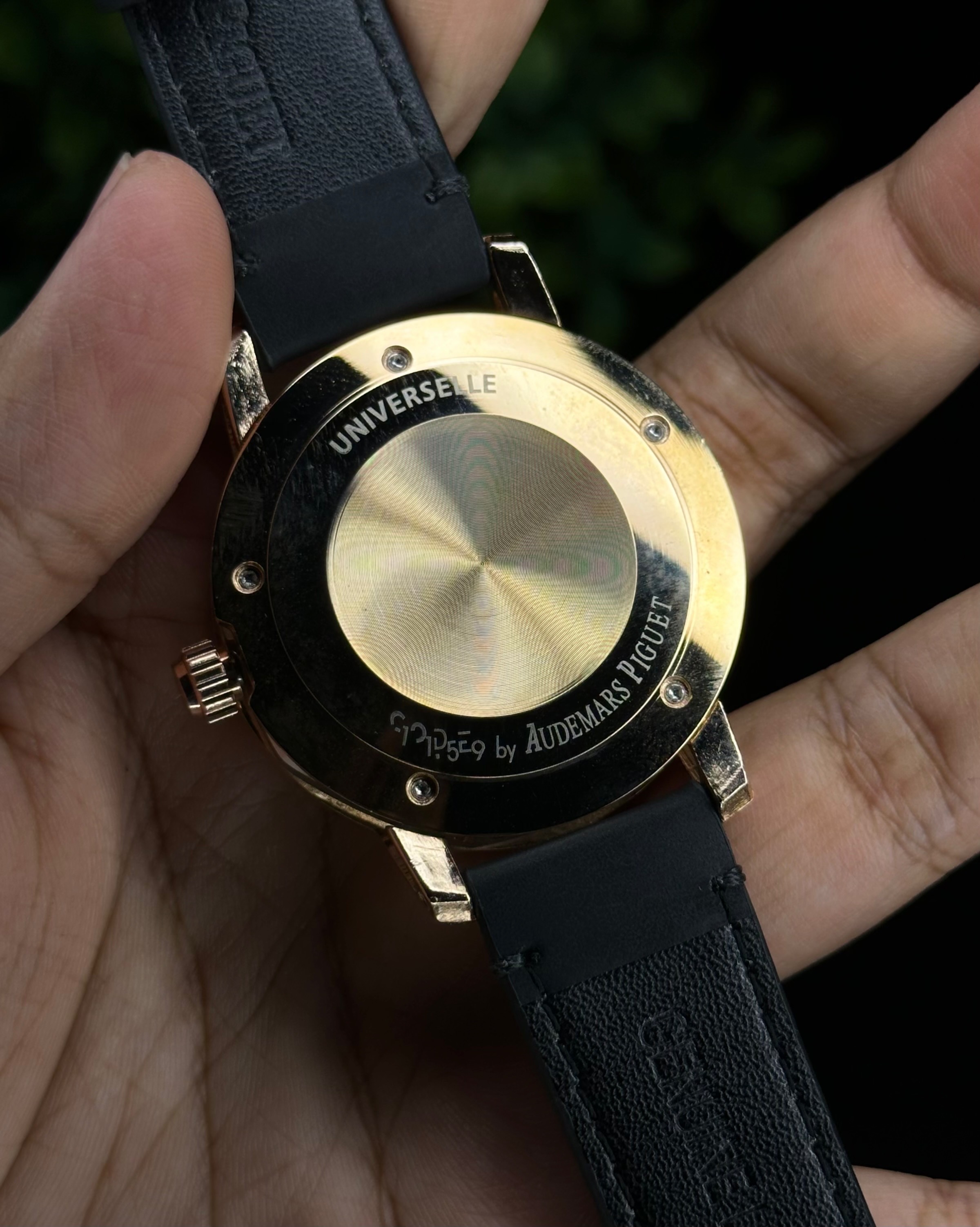 AP ROSE GOLD CASE GREY DIAL BLACK BELT (AA)_img_4