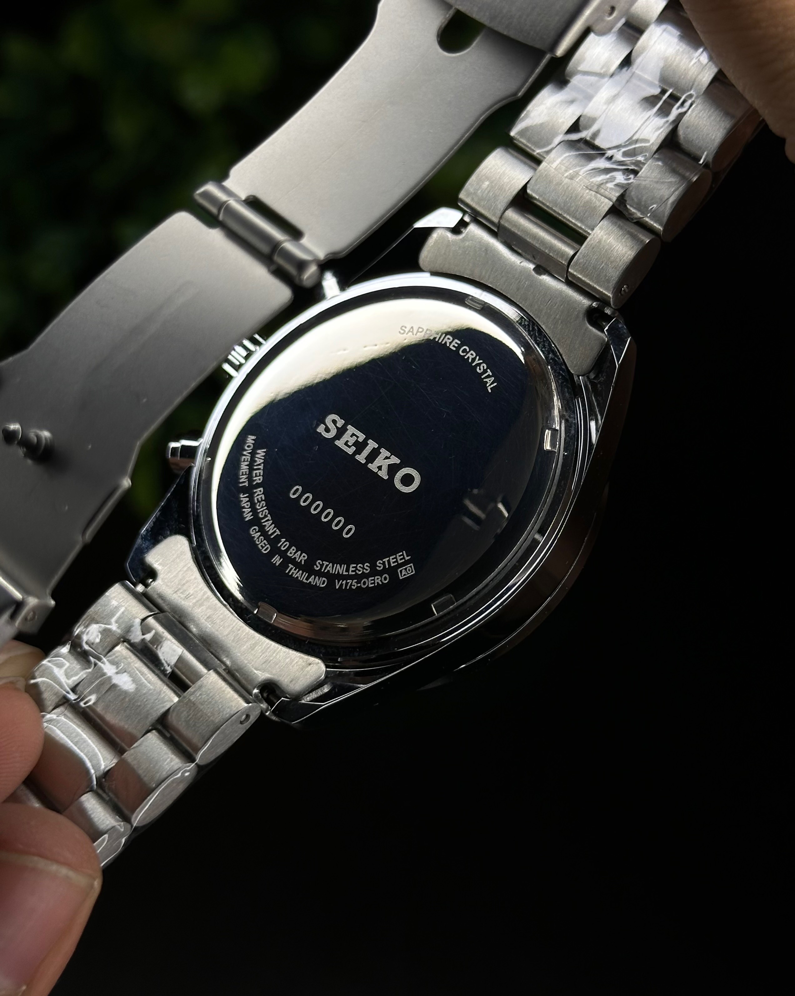 SEIKO PROSPEX SPEEDTIMER CHRONOGRAPH CREAM DIAL GREEN BEZEL (AA)_img_2