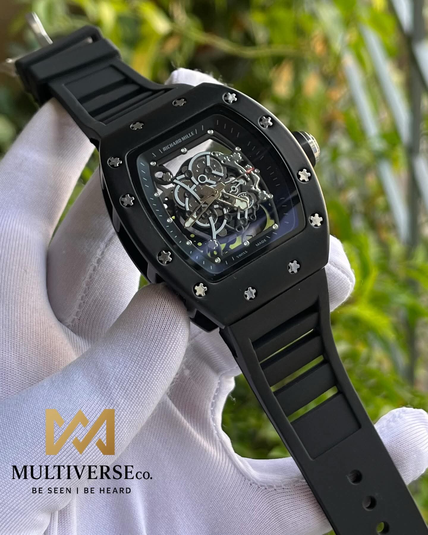 RM BUBBA WATSON SKELETONIZED BLACK BELT BLACK CASE WATCH