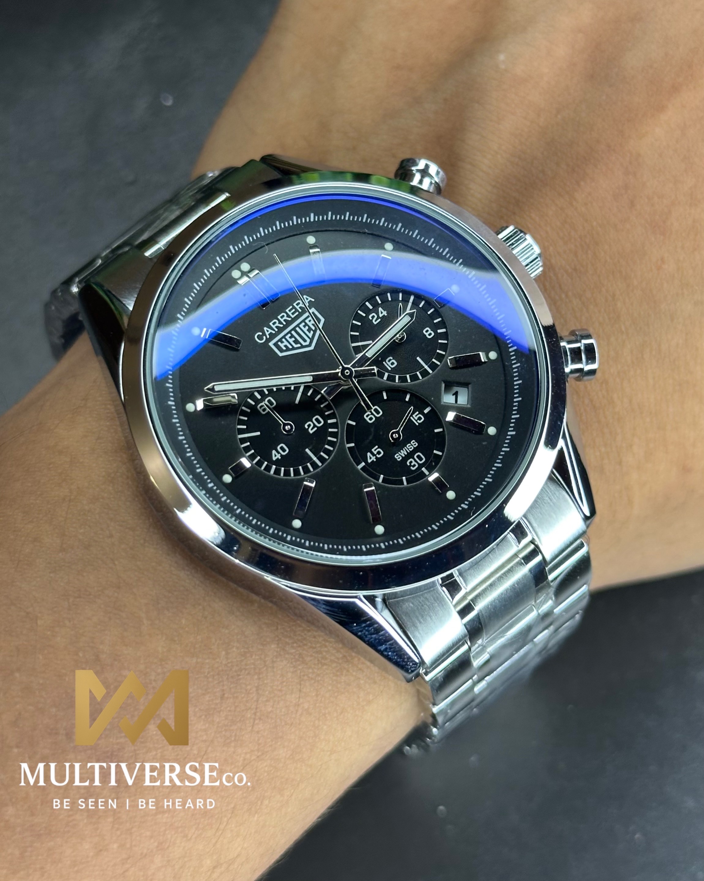 TAG HEUER CARRERA CHRONOGRAPH BLACK DIAL (AA)_img_5